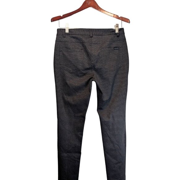 DKNY Jeans Womens Small Ponte Pants Gray Houndstooth Stretch Dress Trousers - Picture 3 of 5